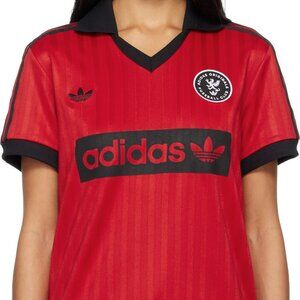 NWT Adidas Originals Red Graphic Soccer-Inspired Jersey